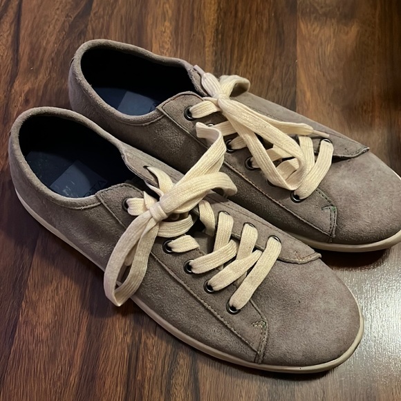 Gray Suede Leather Sneakers - Picture 1 of 5